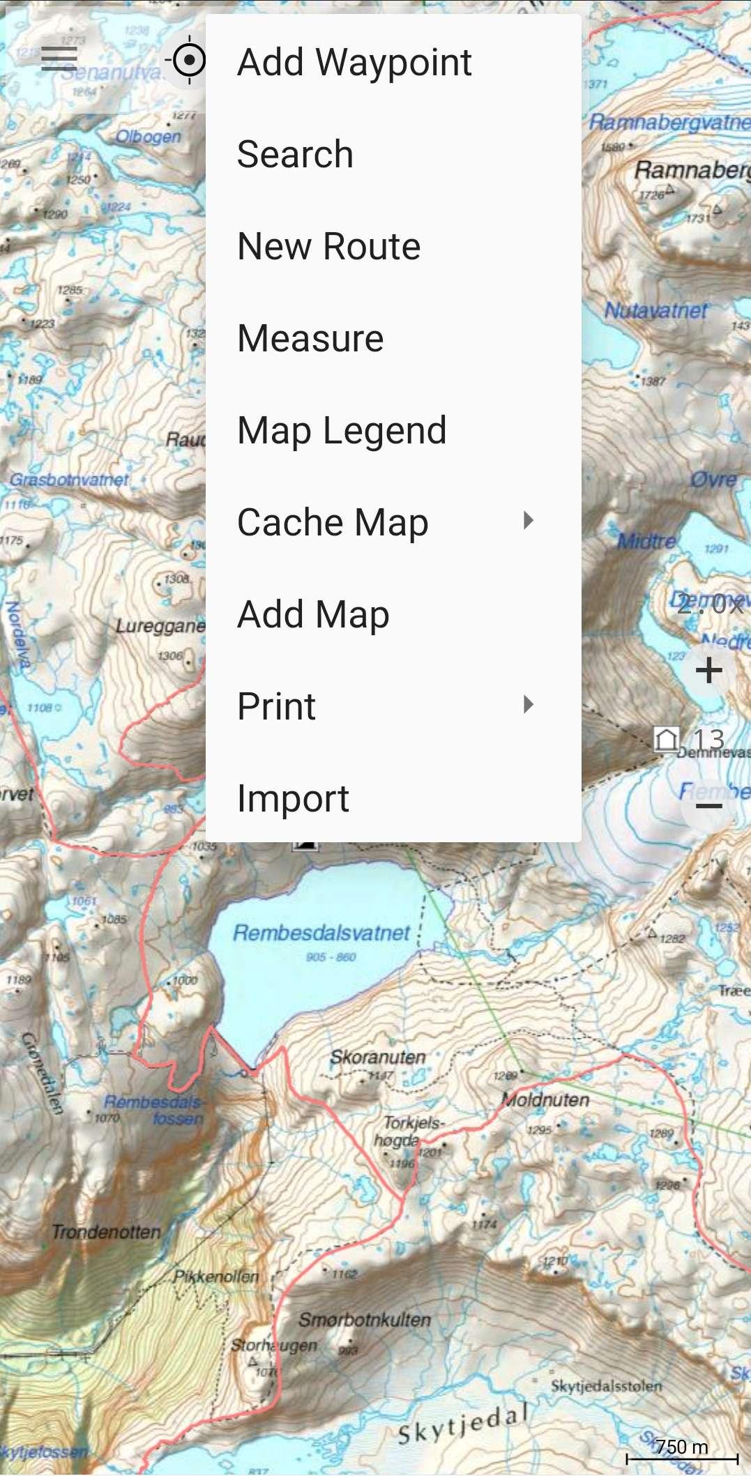 اسکرین شات 4 برنامه Norway Topo Maps
