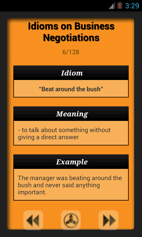 اسکرین شات 3 برنامه Idioms & Phrases with Meaning