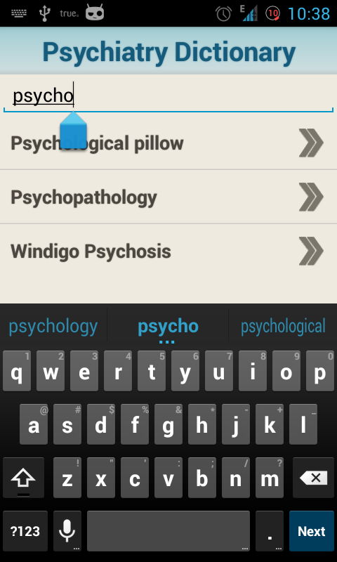 اسکرین شات 3 برنامه Medical Psychiatric Dictionary