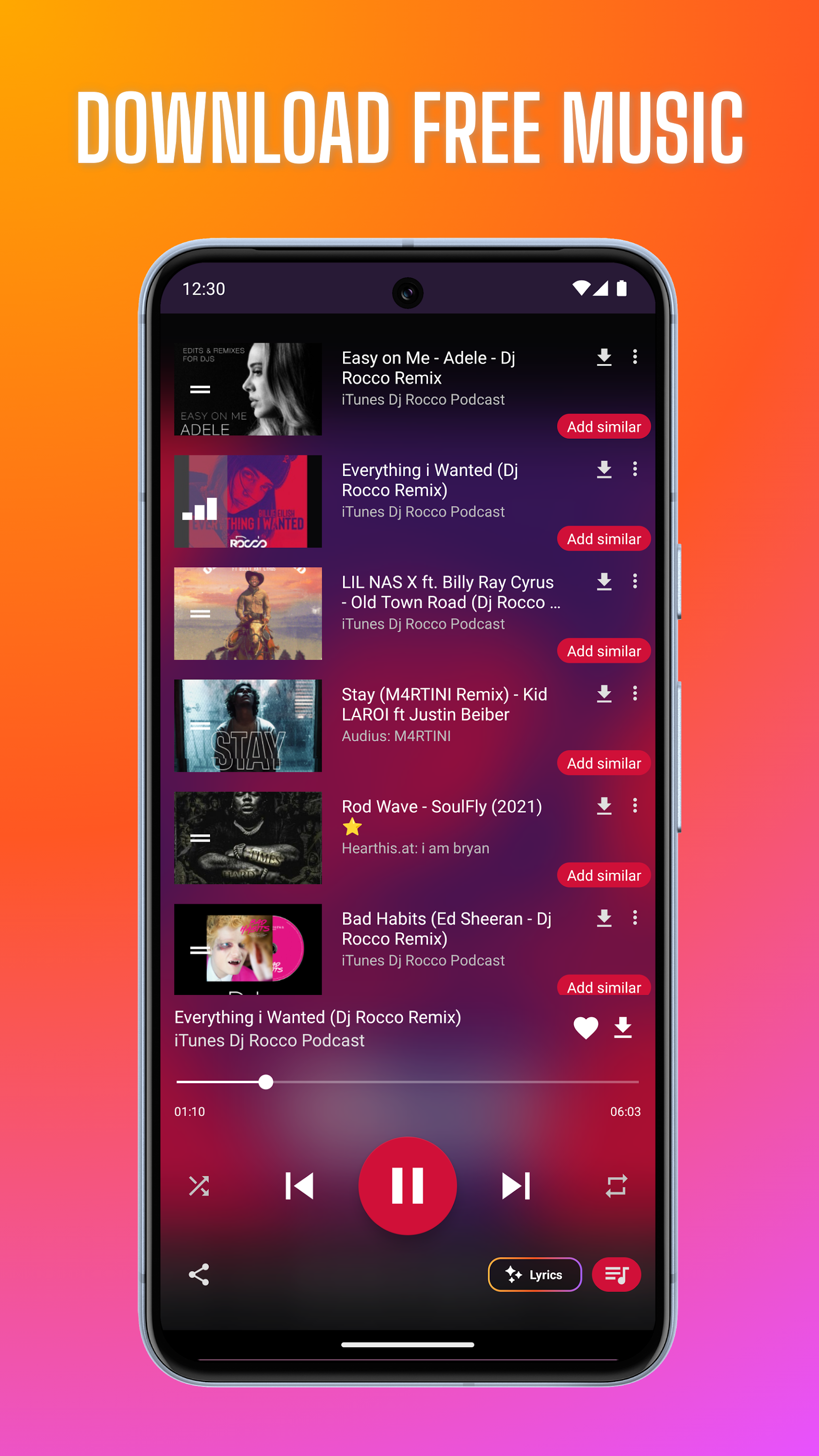اسکرین شات 1 برنامه MP3 Downloader - Music Player