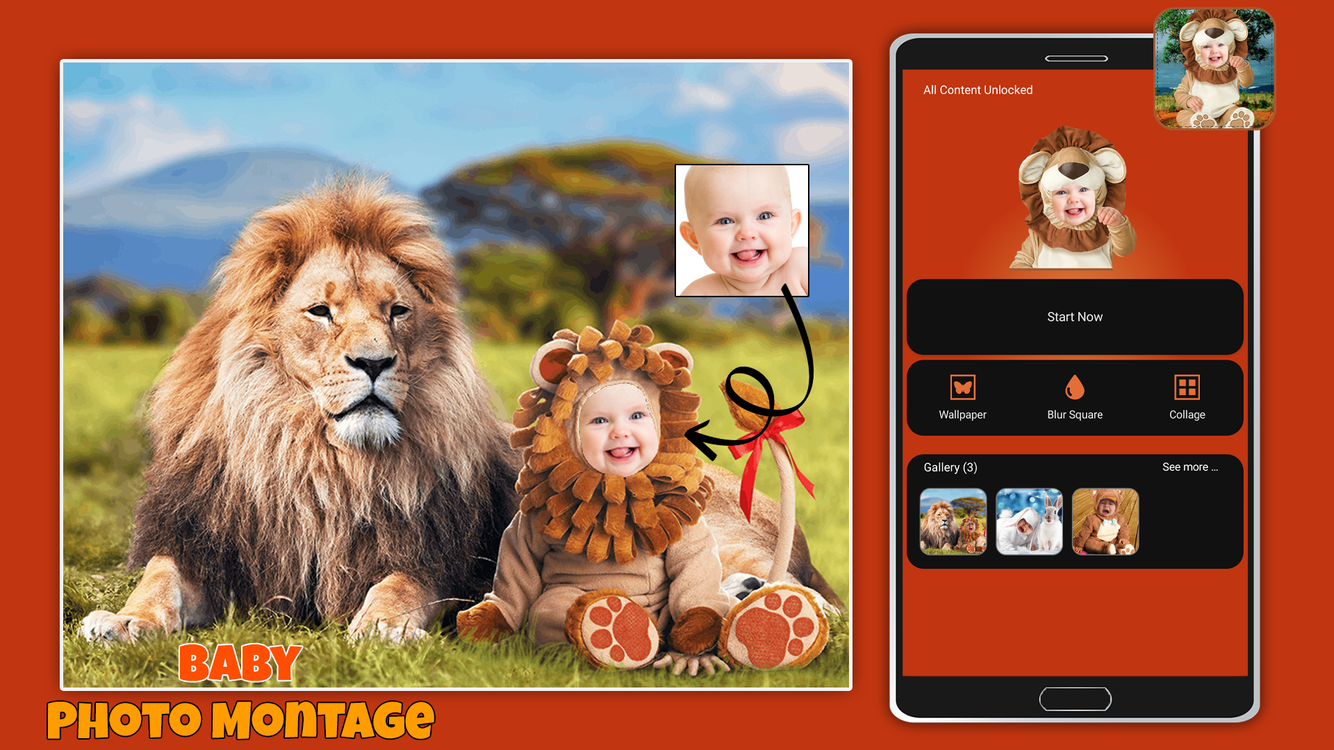 اسکرین شات 1 برنامه Baby Photo Montage