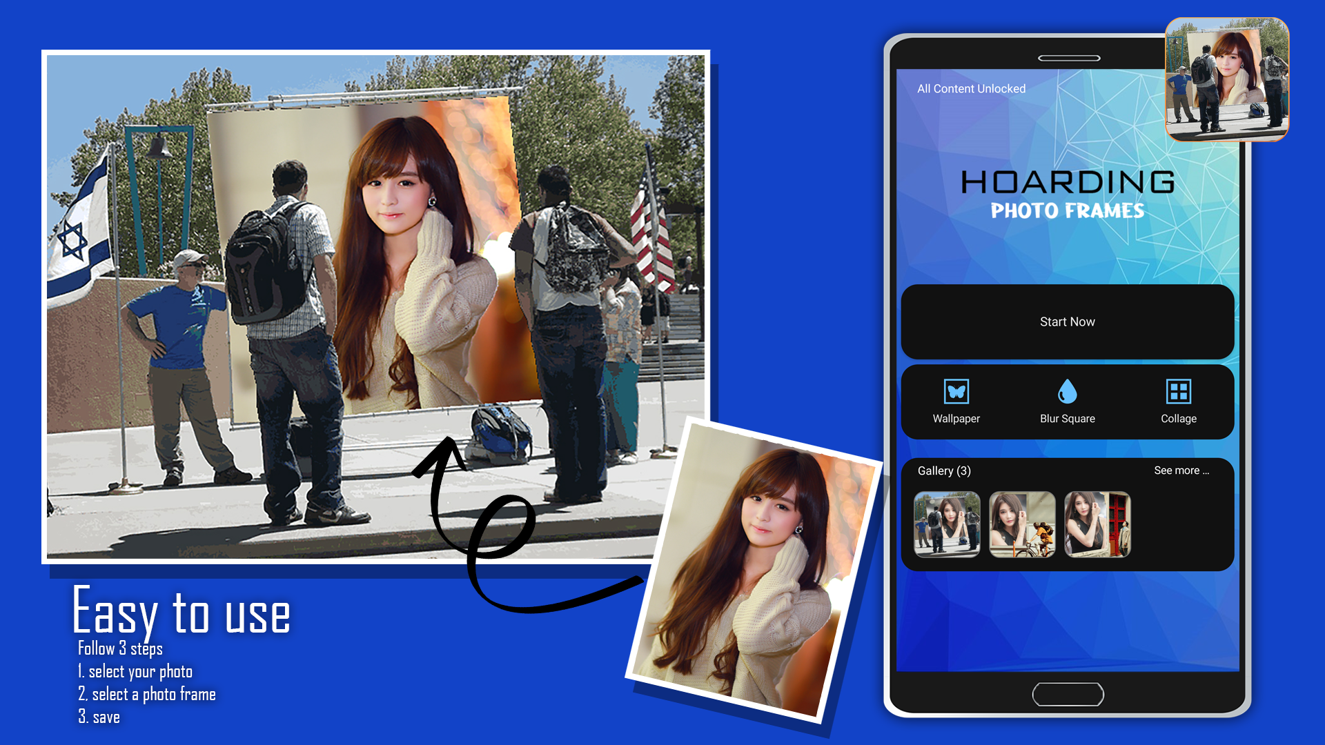 اسکرین شات 1 برنامه Hoarding Photo Frames