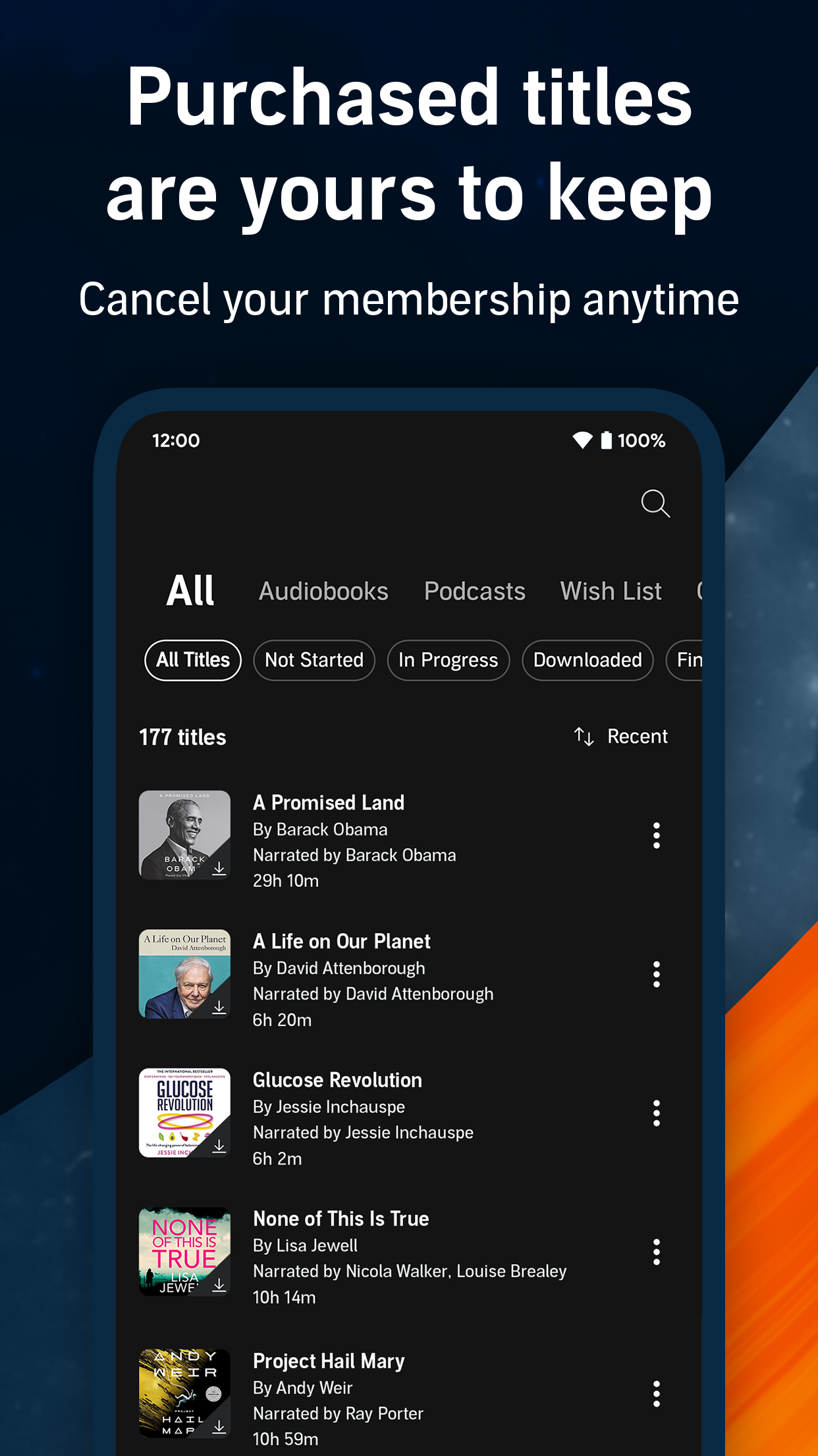 اسکرین شات 8 برنامه Audible: Audio Entertainment