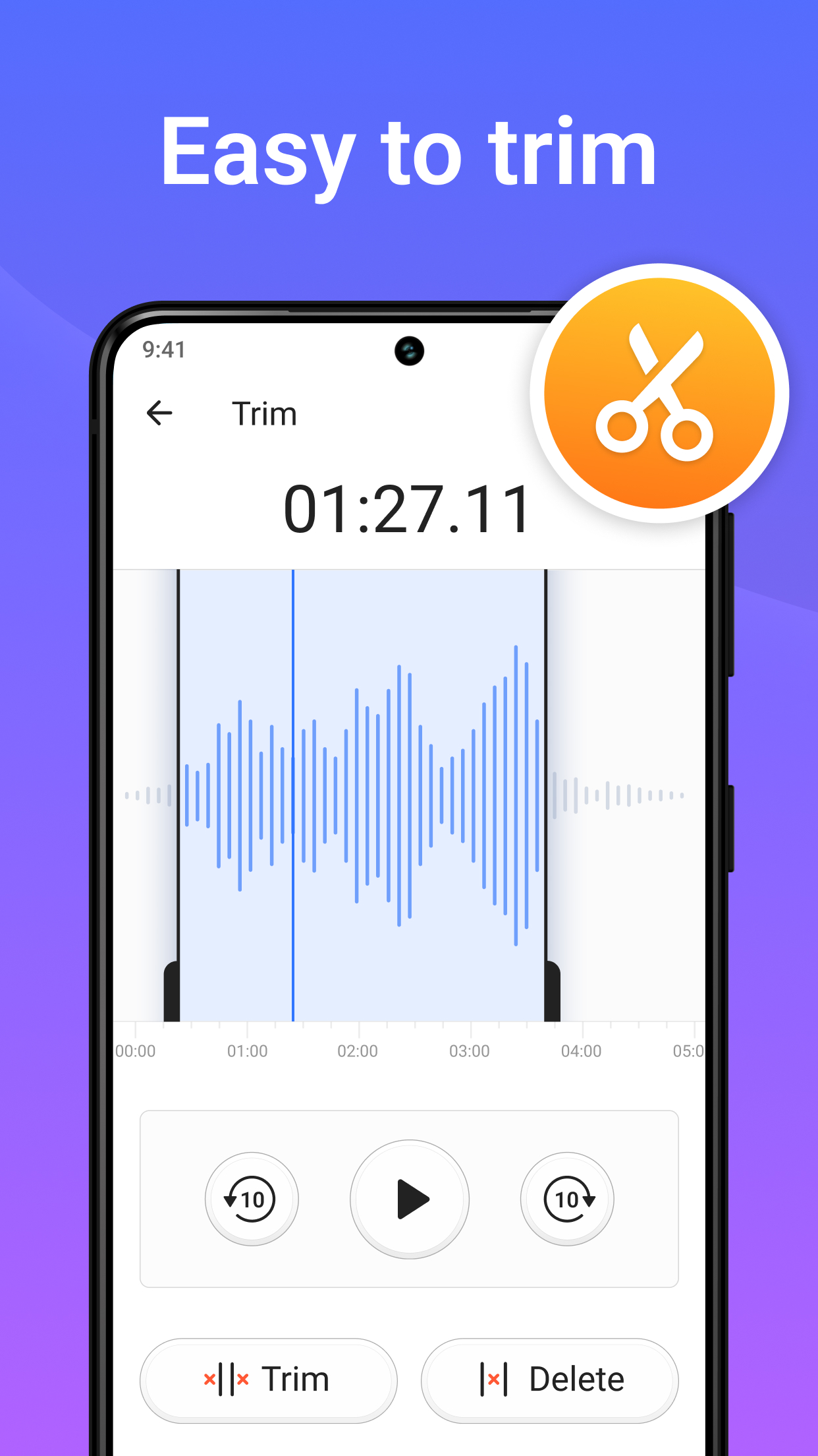اسکرین شات 3 برنامه Ringtone Maker & MP3 Trimmer