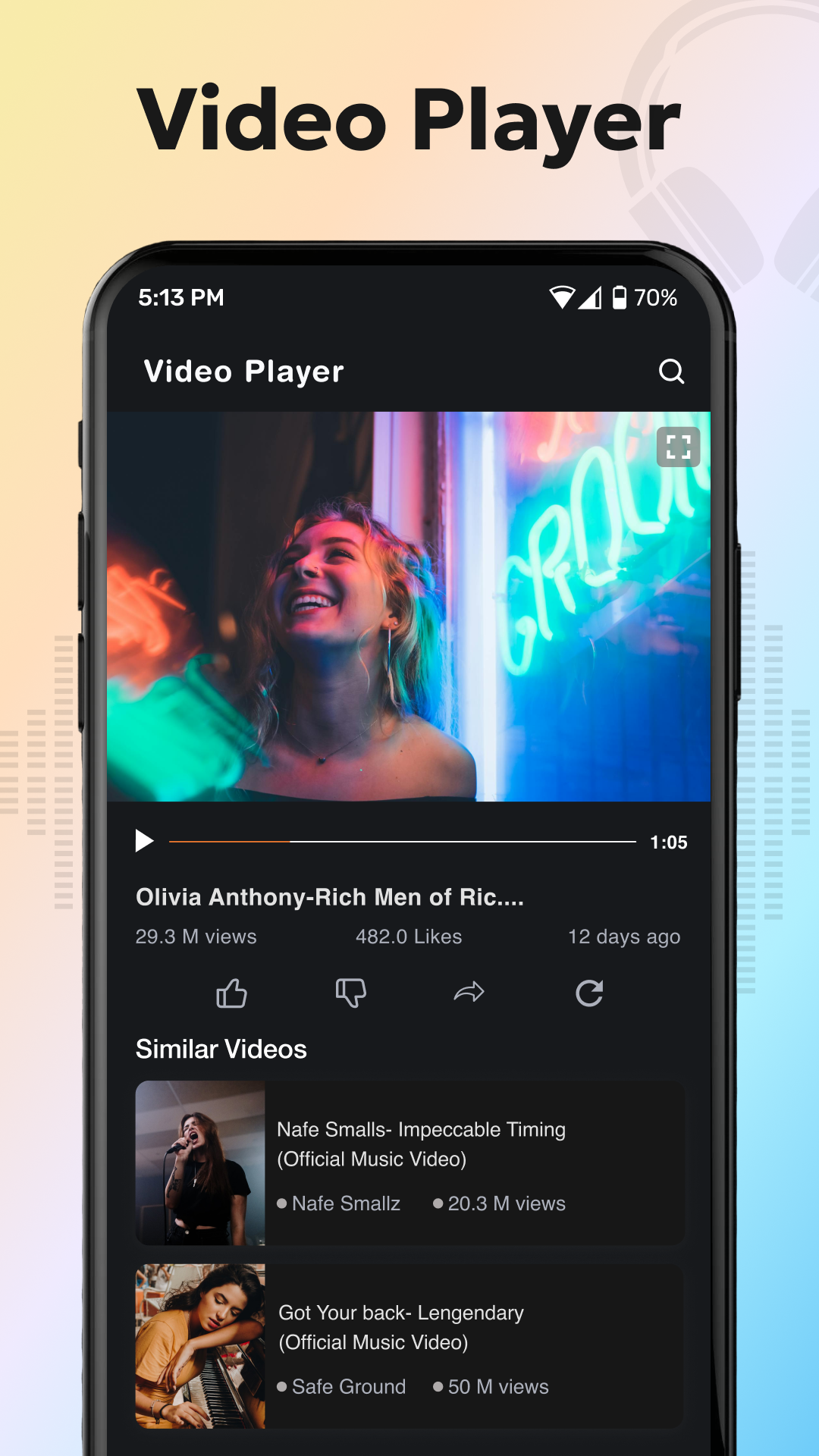 اسکرین شات 6 برنامه Music Mp3 Player Song