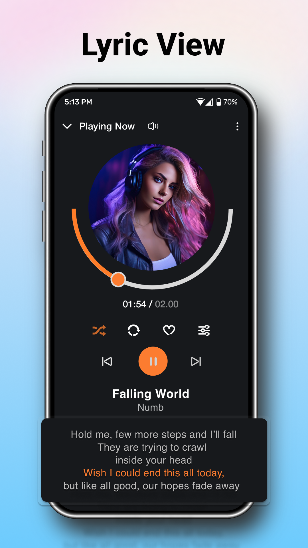 اسکرین شات 2 برنامه Music Mp3 Player Song