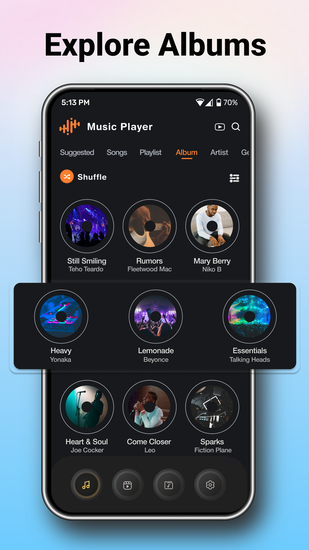 اسکرین شات 4 برنامه Music Mp3 Player Song