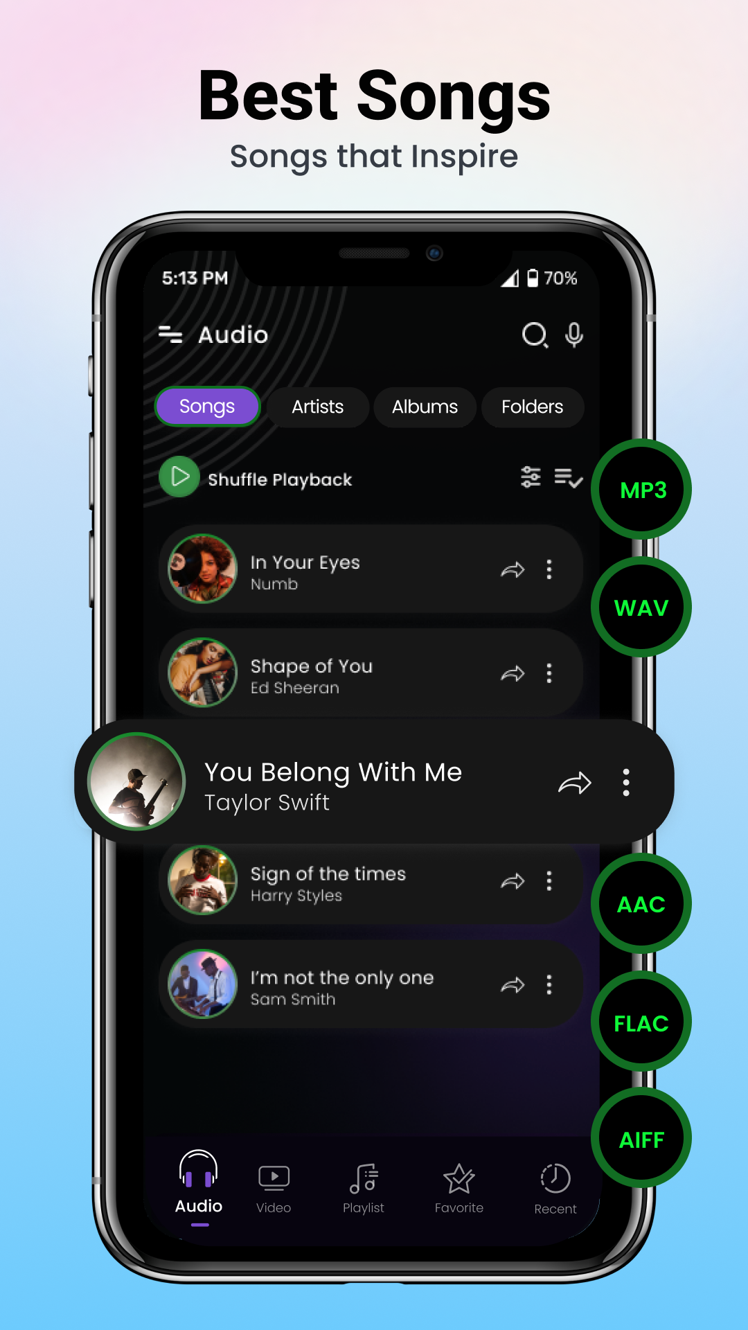 اسکرین شات 3 برنامه Music Player & MP3 Music