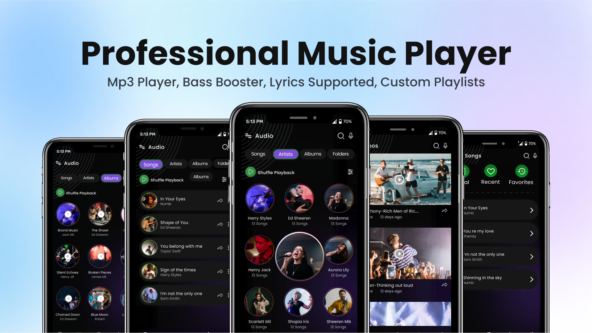 اسکرین شات 1 برنامه Music Player & MP3 Music