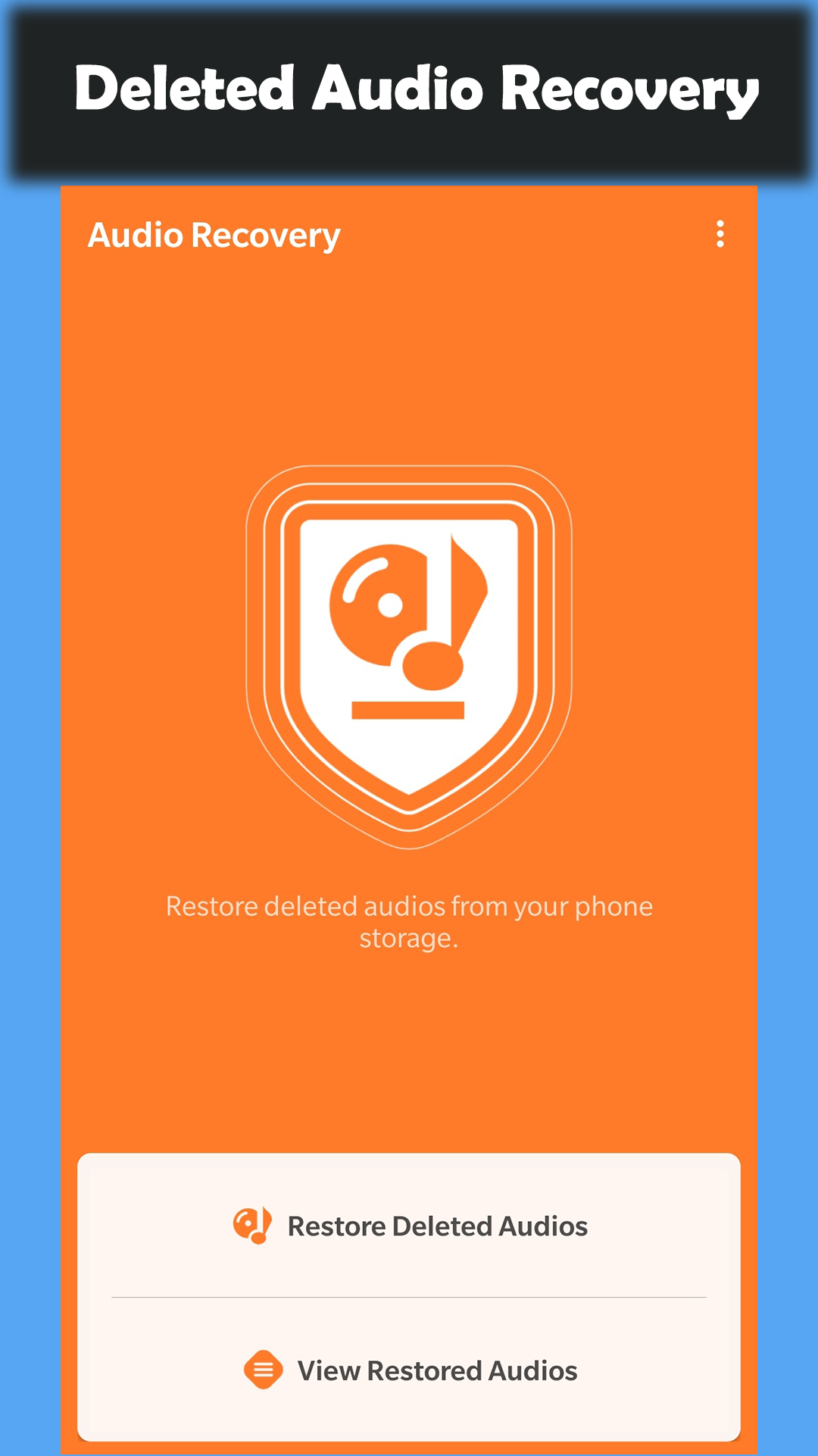 اسکرین شات 1 برنامه Deleted Audio Recovery