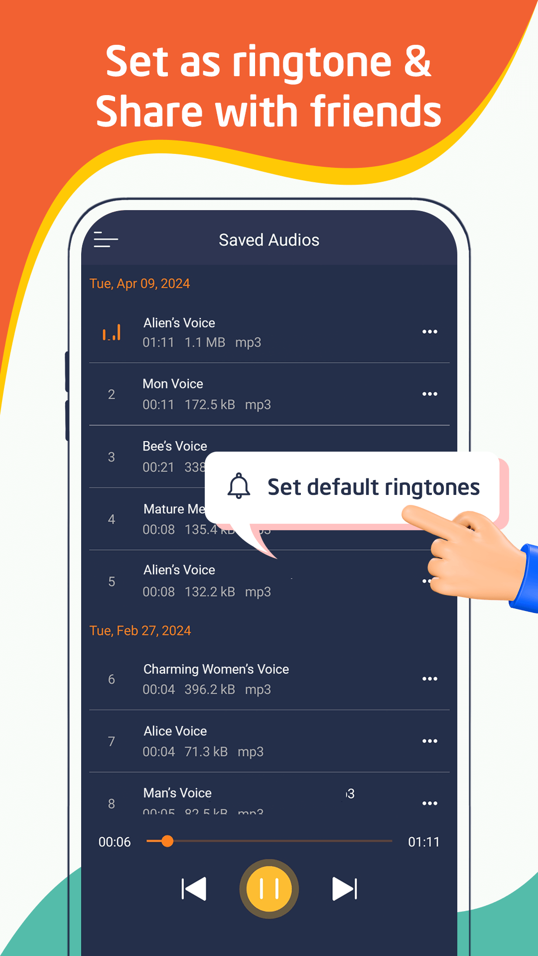 اسکرین شات 5 برنامه Voice Changer