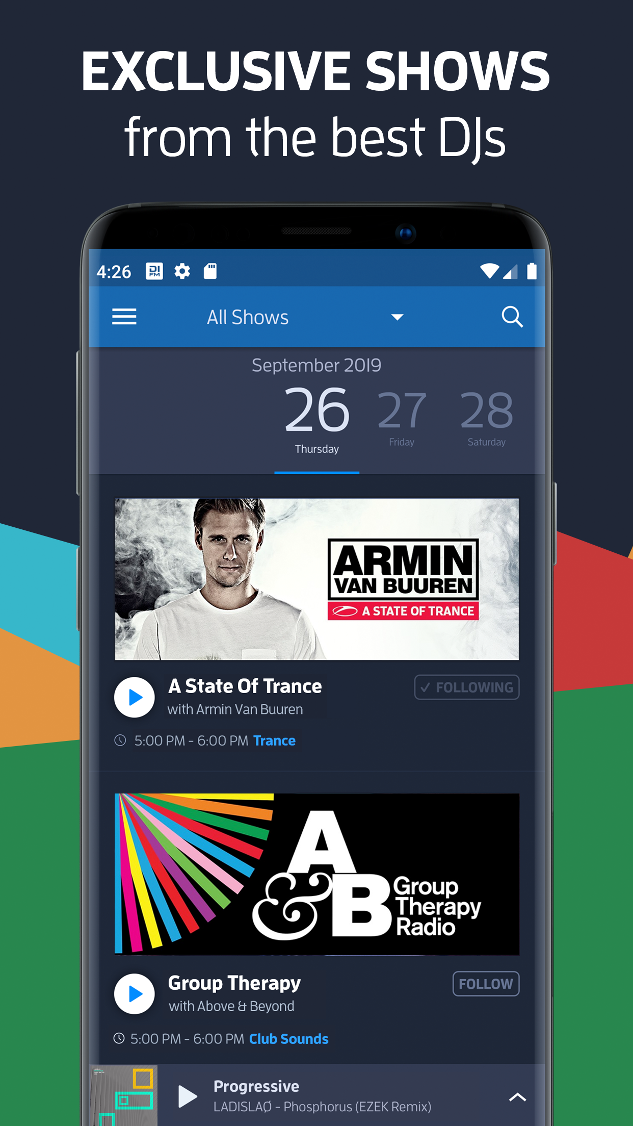 اسکرین شات 5 برنامه DI.FM: Electronic Music Radio