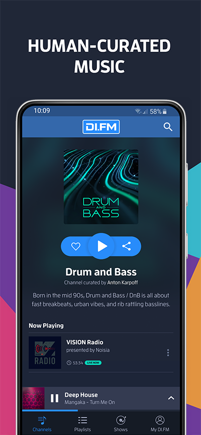 اسکرین شات 3 برنامه DI.FM: Electronic Music Radio