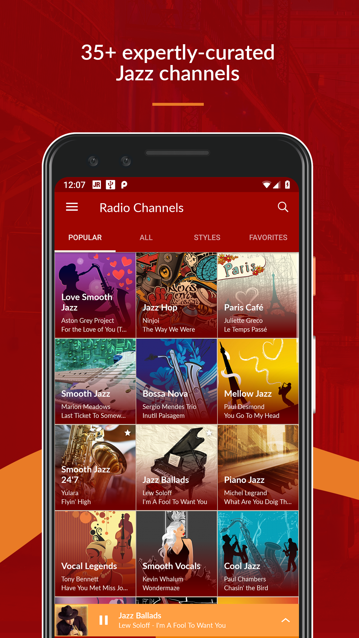 اسکرین شات 1 برنامه JAZZ MUSIC RADIO