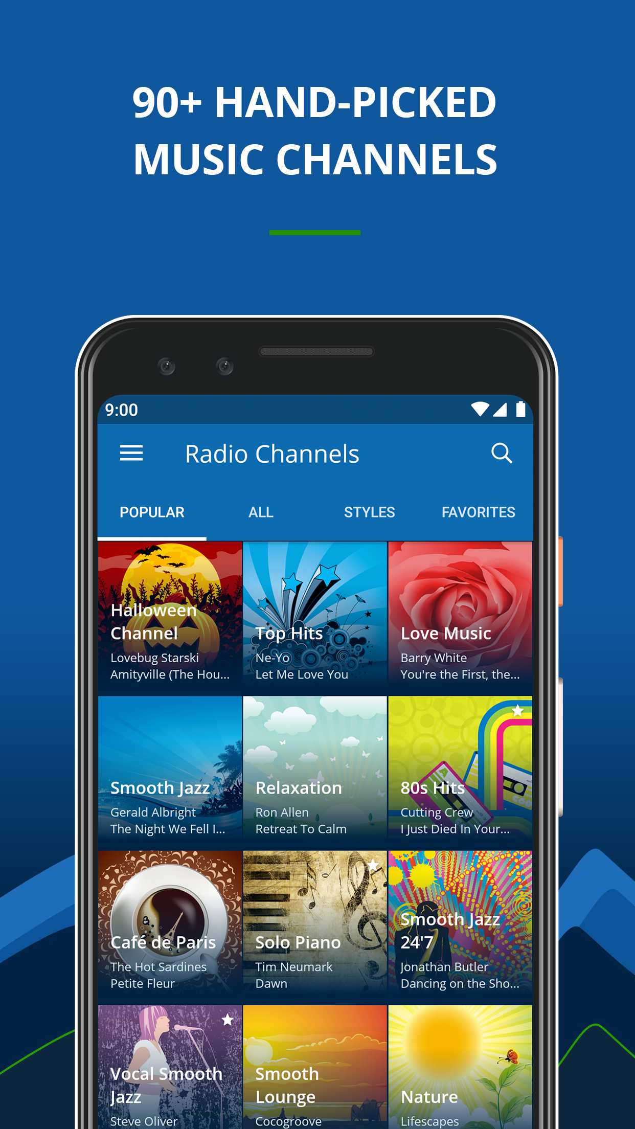 اسکرین شات 1 برنامه RadioTunes: Hits, Jazz, 80s