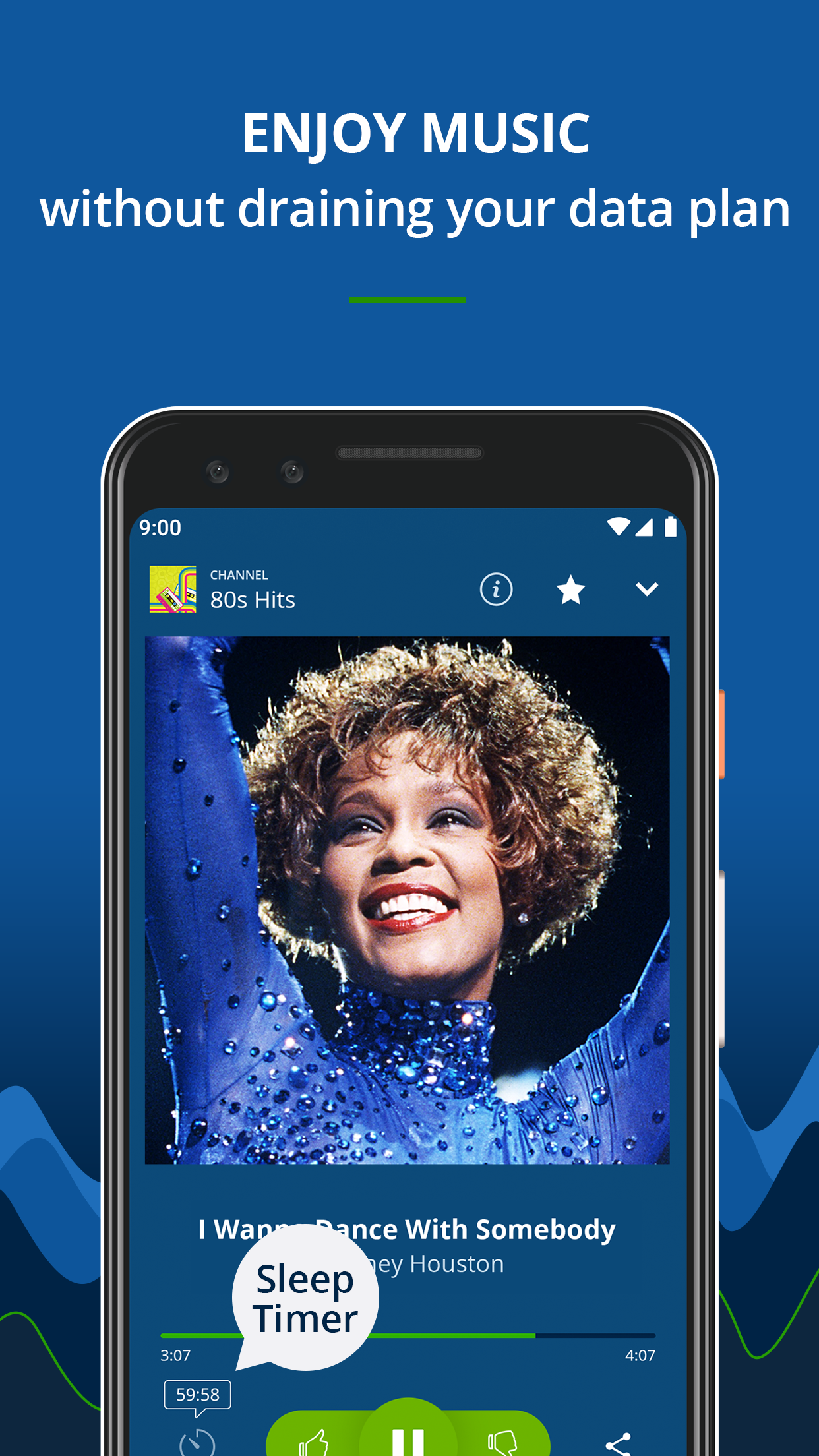 اسکرین شات 4 برنامه RadioTunes: Hits, Jazz, 80s