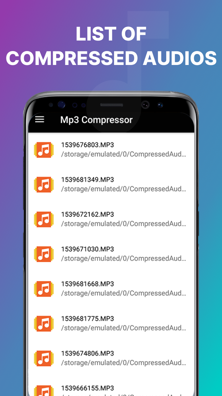 اسکرین شات 5 برنامه Mp3 Compressor & Resizer