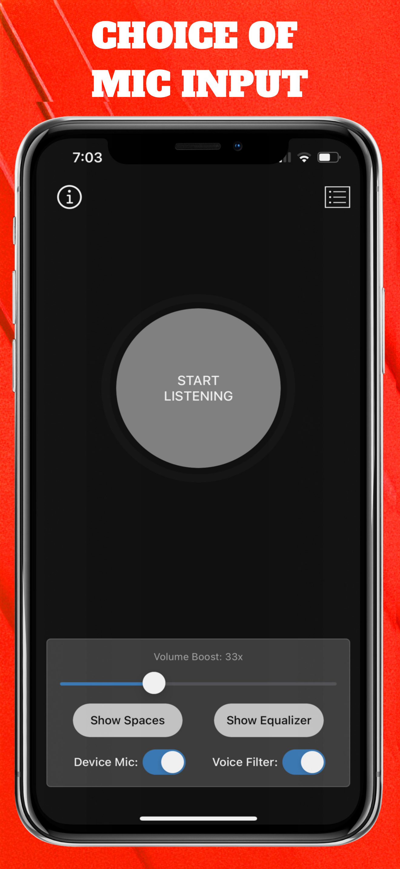 اسکرین شات 3 برنامه Hear Boost: Recording Ear Aid