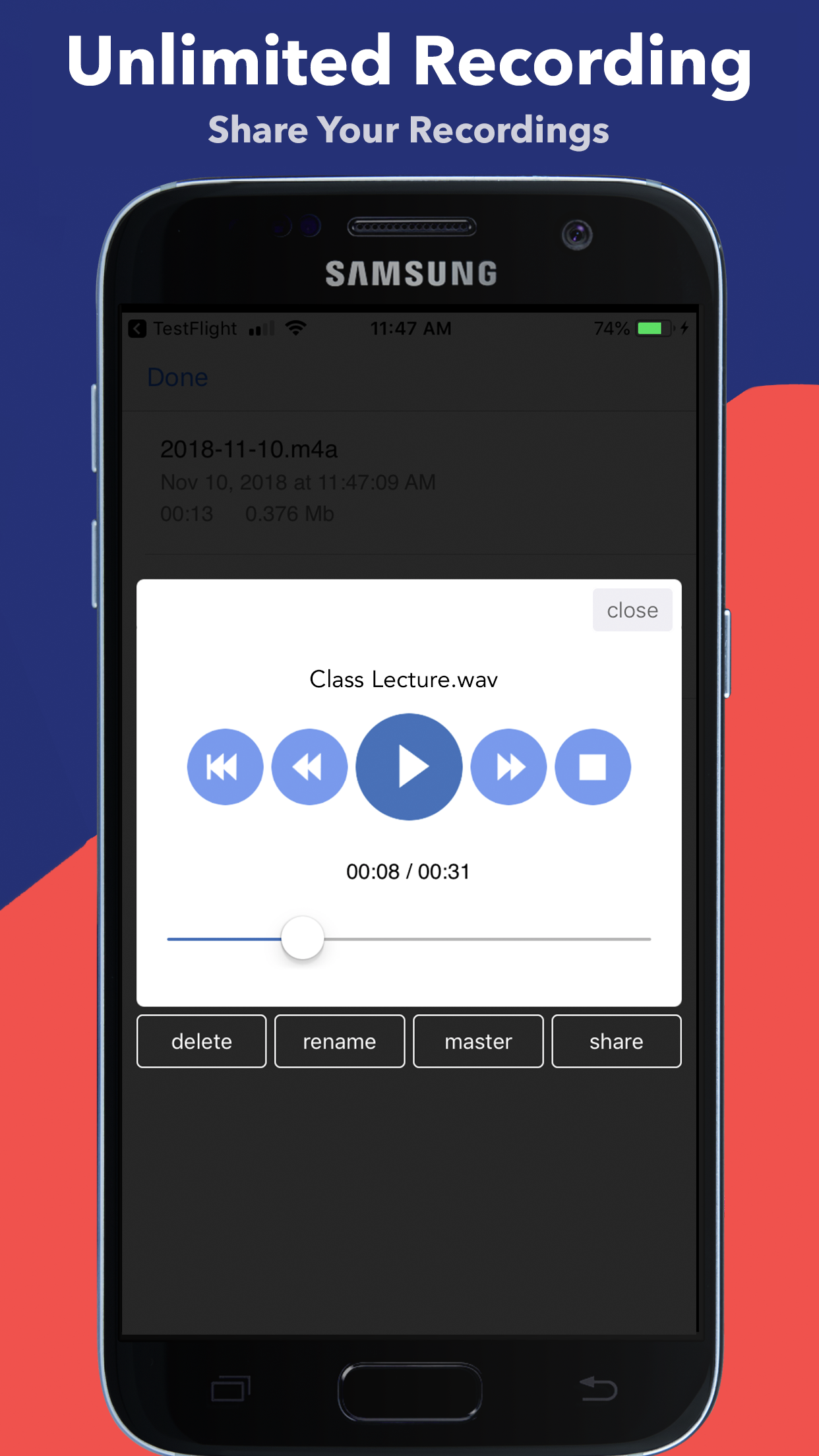 اسکرین شات 5 برنامه Hear Boost: Recording Ear Aid
