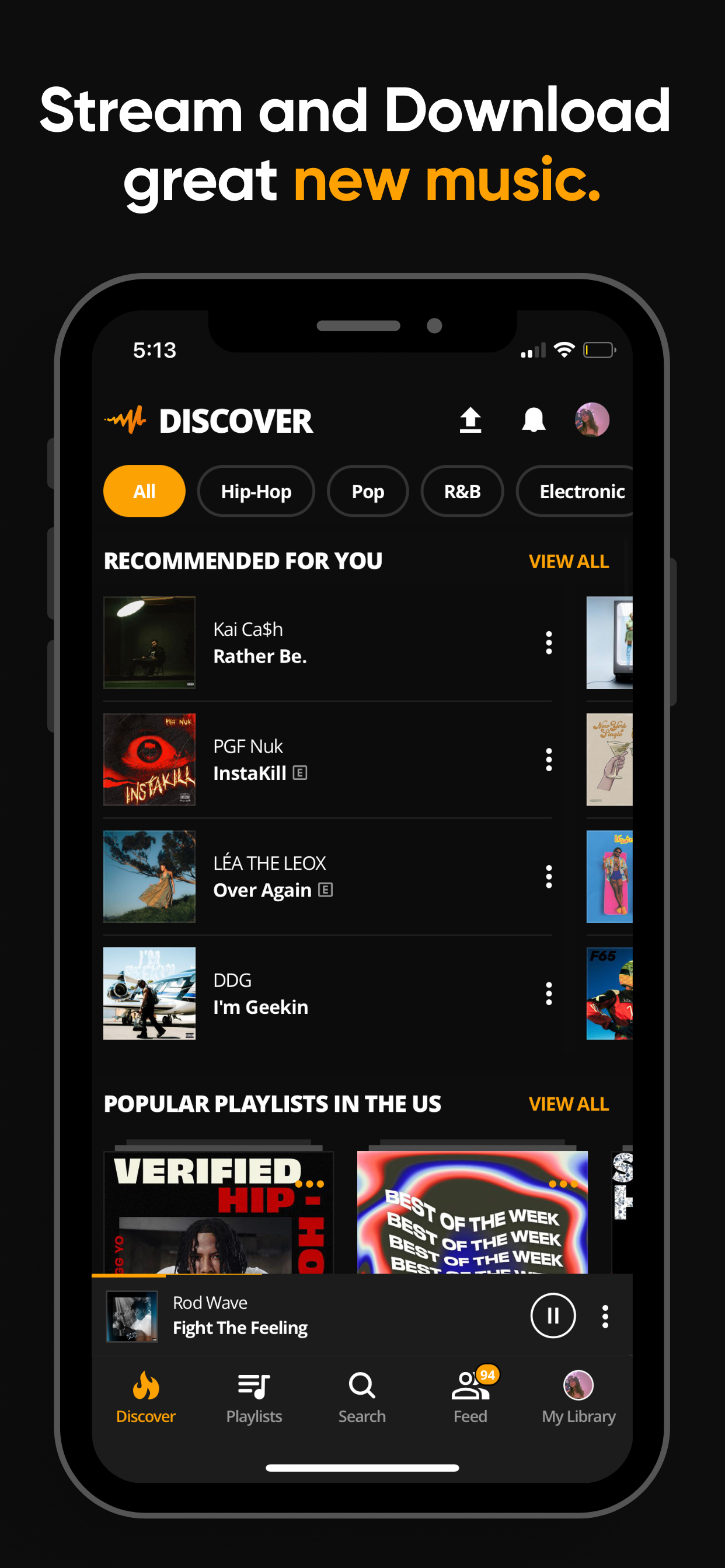 اسکرین شات 1 برنامه Audiomack: Music Downloader