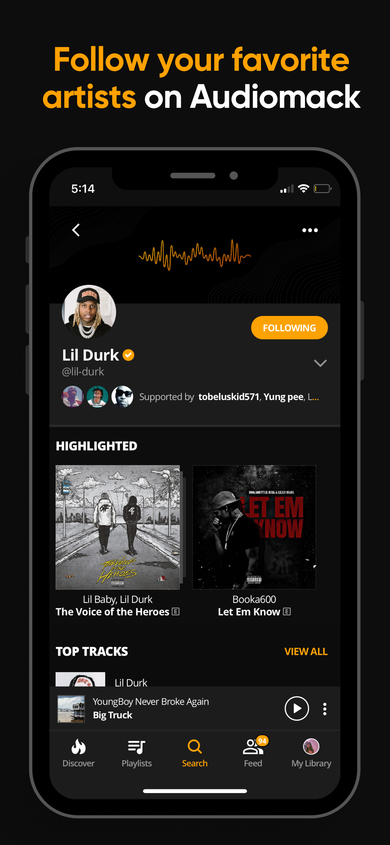 اسکرین شات 5 برنامه Audiomack: Music Downloader
