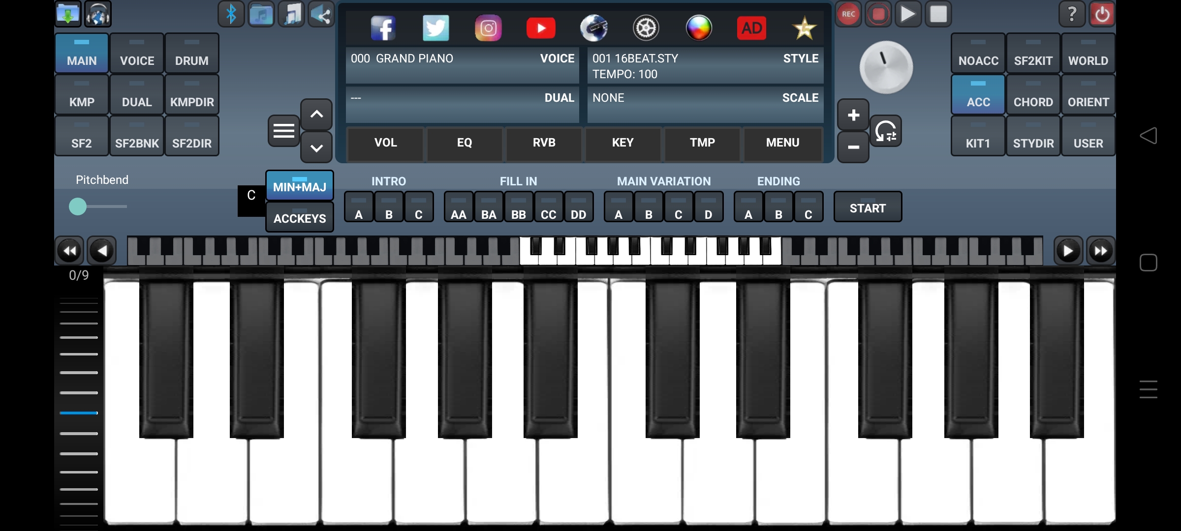 اسکرین شات 1 برنامه Arranger Keyboard