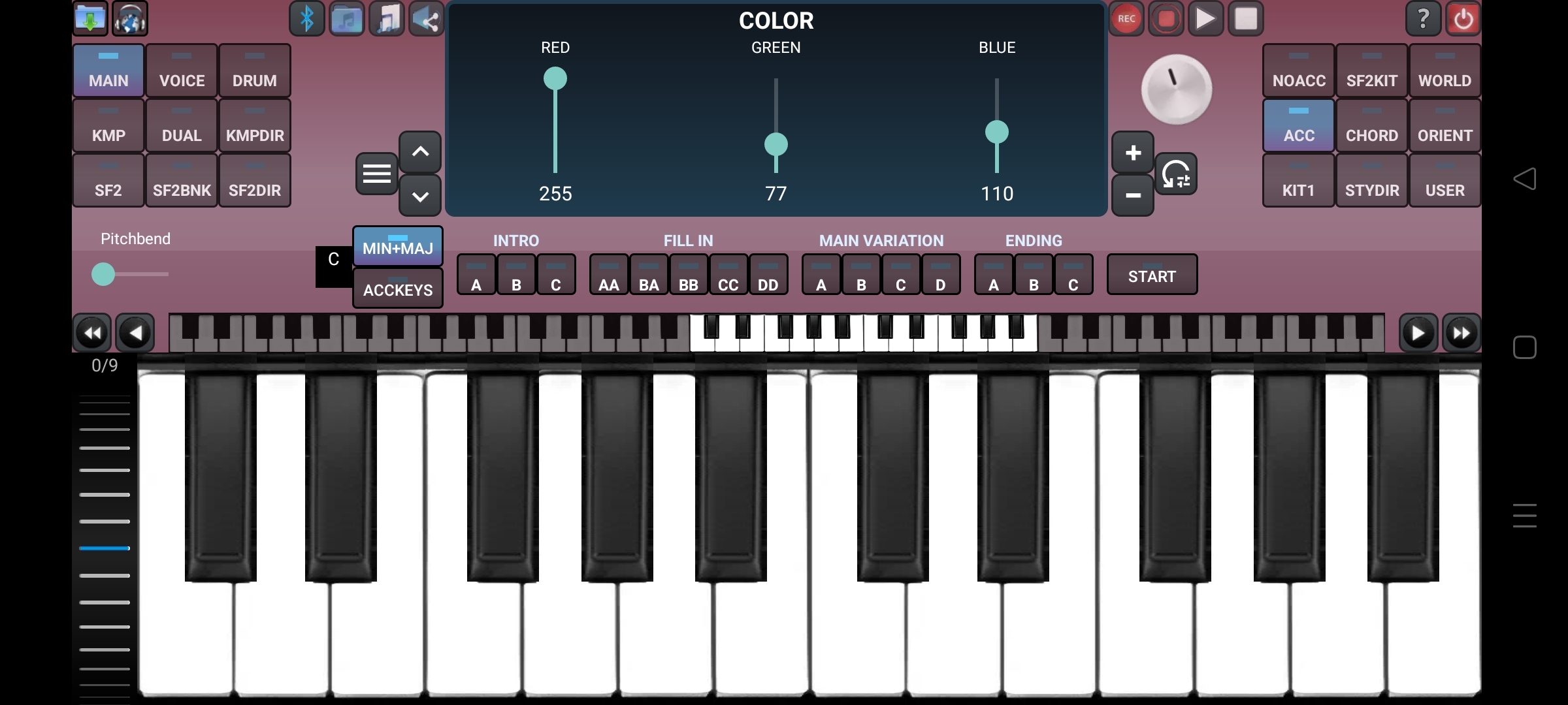 اسکرین شات 3 برنامه Arranger Keyboard