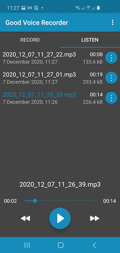 اسکرین شات برنامه Good Voice Recorder - Sound & Audio Recorder 2