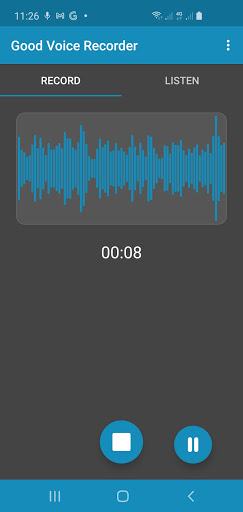 اسکرین شات برنامه Good Voice Recorder - Sound & Audio Recorder 1