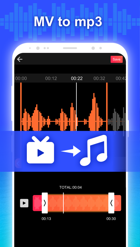 اسکرین شات 1 برنامه Conver Video To MP3 Extractor