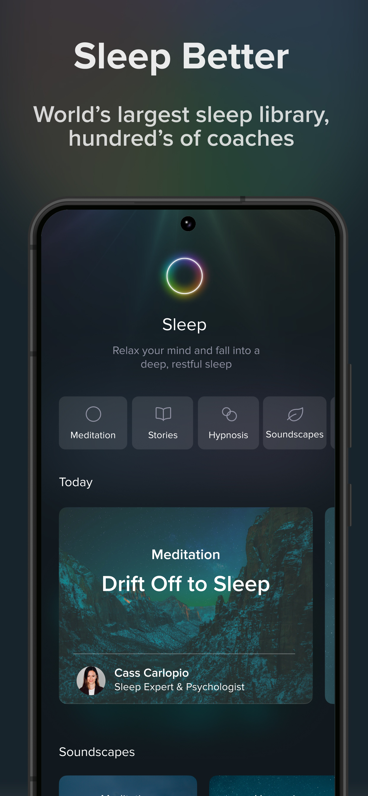 اسکرین شات 2 برنامه Aura: Meditation & Sleep, CBT