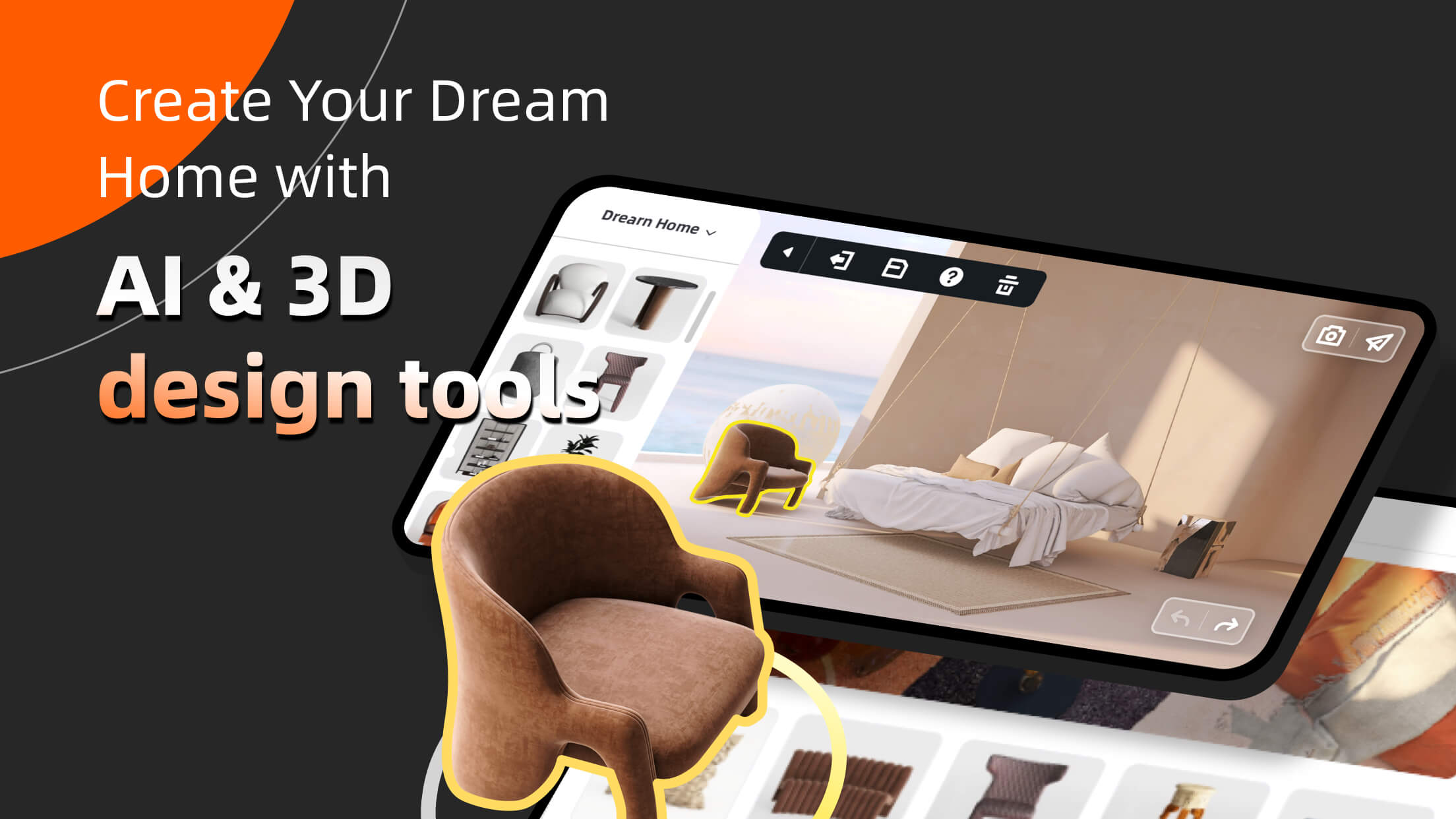 اسکرین شات 1 برنامه Homestyler - Home Design Game