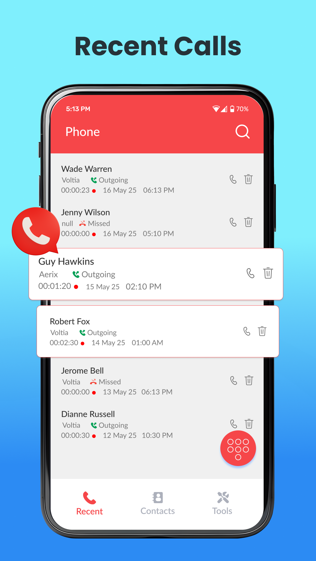 اسکرین شات 3 برنامه Phone Dialer & Contacts App