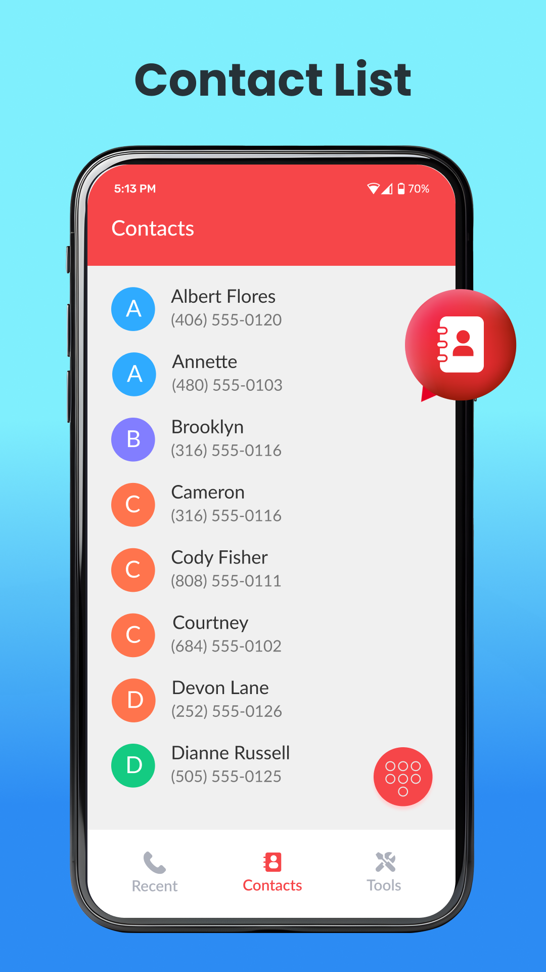 اسکرین شات 2 برنامه Phone Dialer & Contacts App