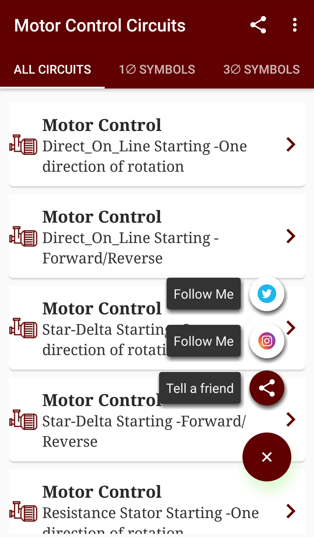 اسکرین شات 1 برنامه Motor Control Circuits