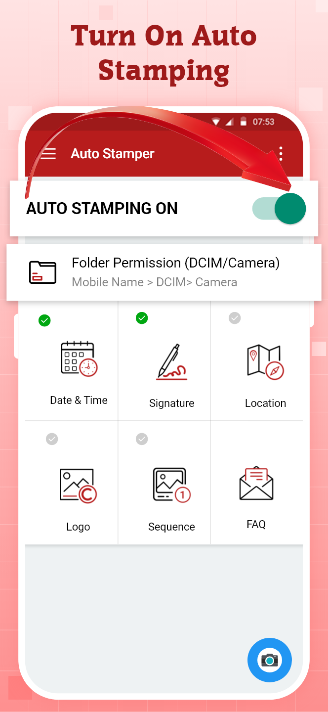 اسکرین شات 2 برنامه Auto Stamper™: Date Timestamp