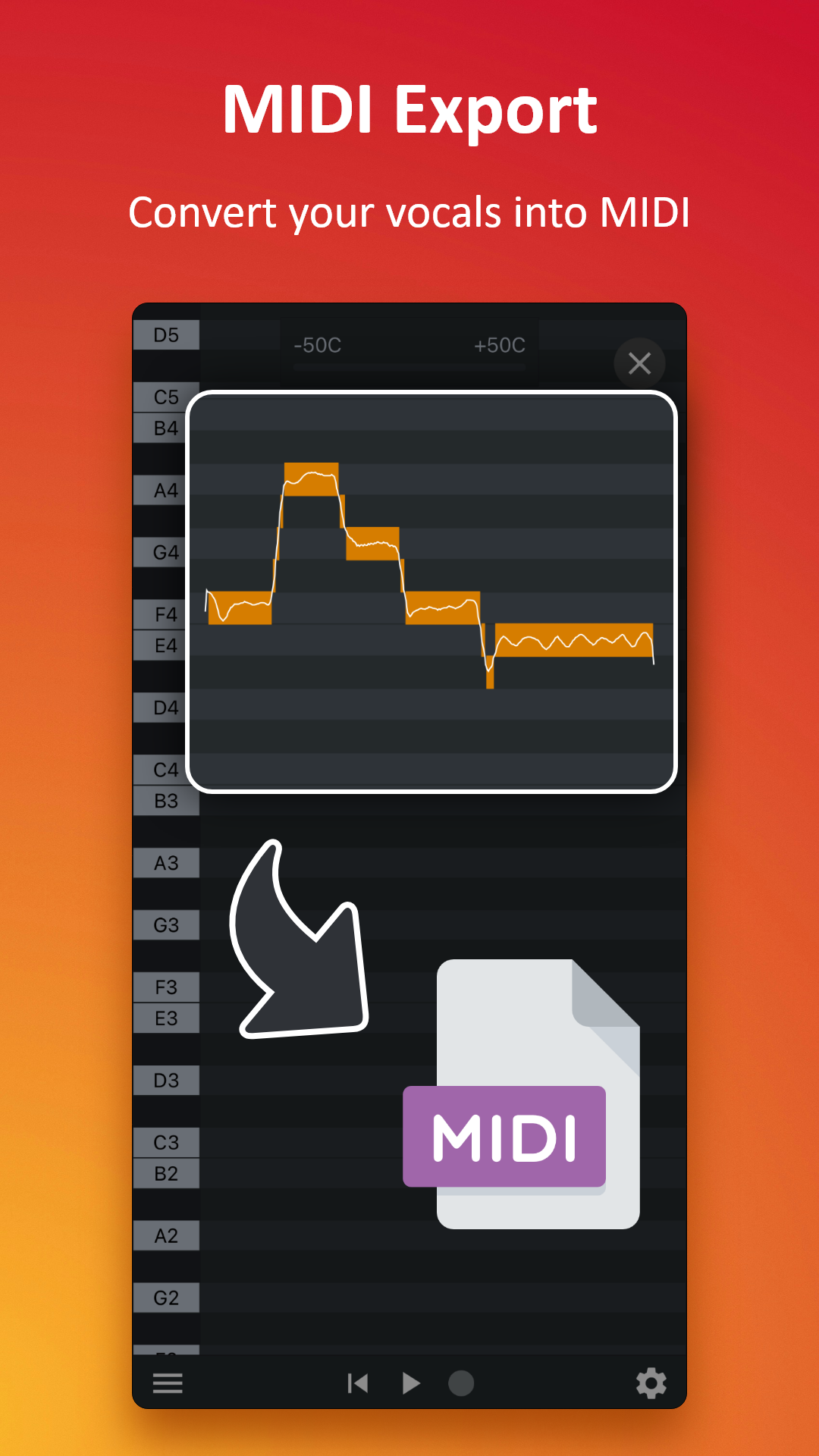اسکرین شات 6 برنامه Nail the Pitch - Vocal Monitor