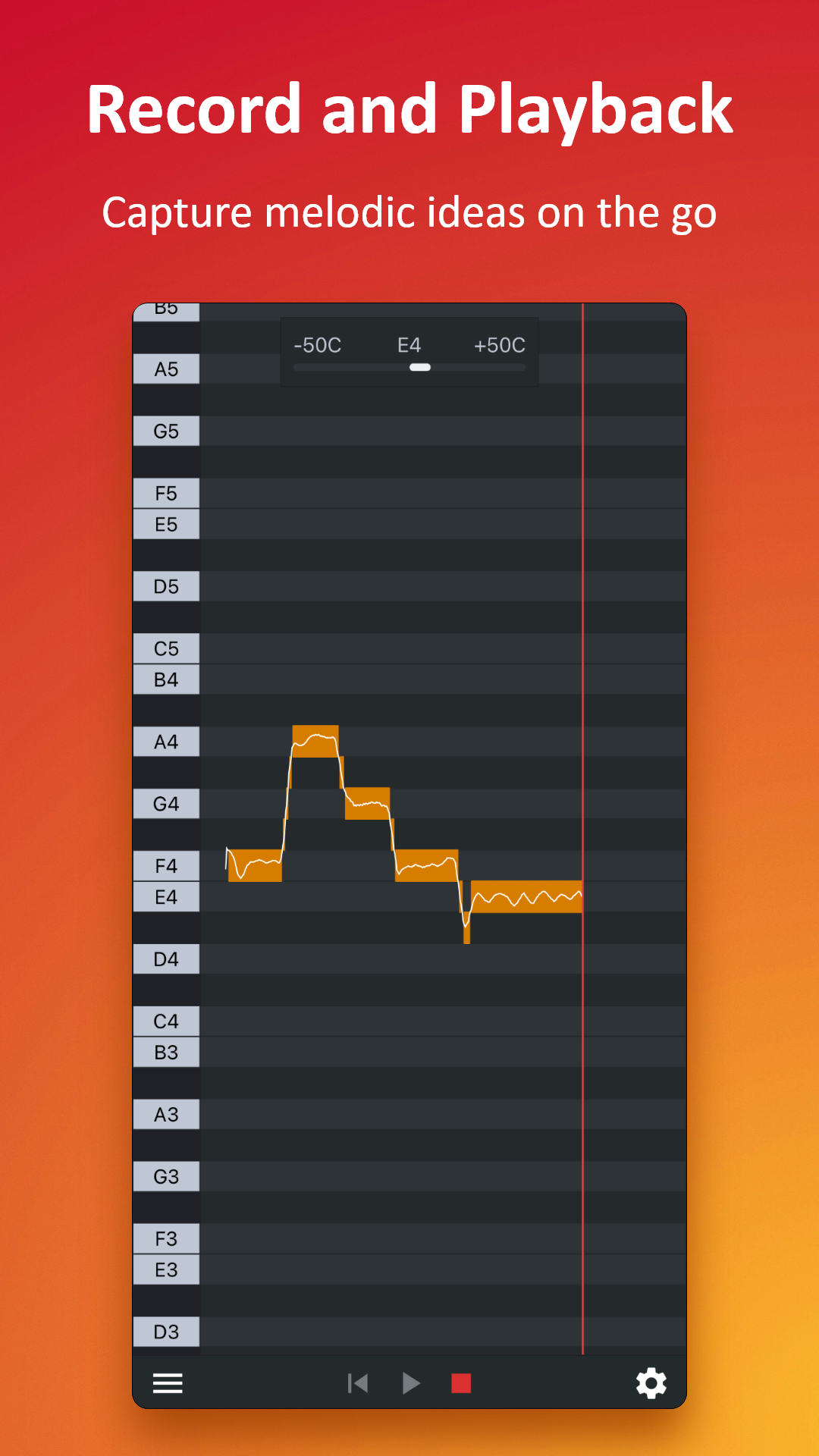 اسکرین شات 5 برنامه Nail the Pitch - Vocal Monitor