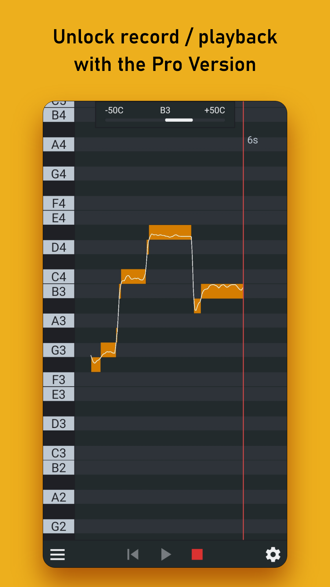 اسکرین شات 2 برنامه Nail the Pitch - Vocal Monitor