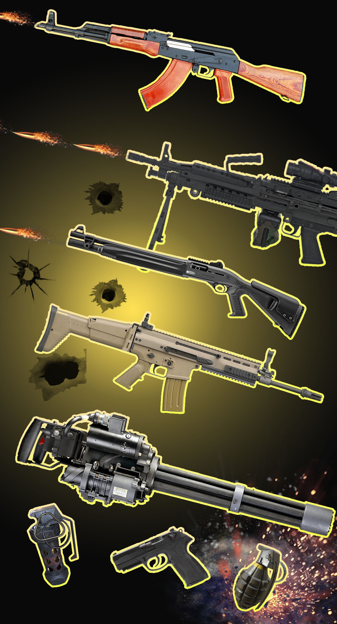 اسکرین شات 5 برنامه Realistic Gun - simulator