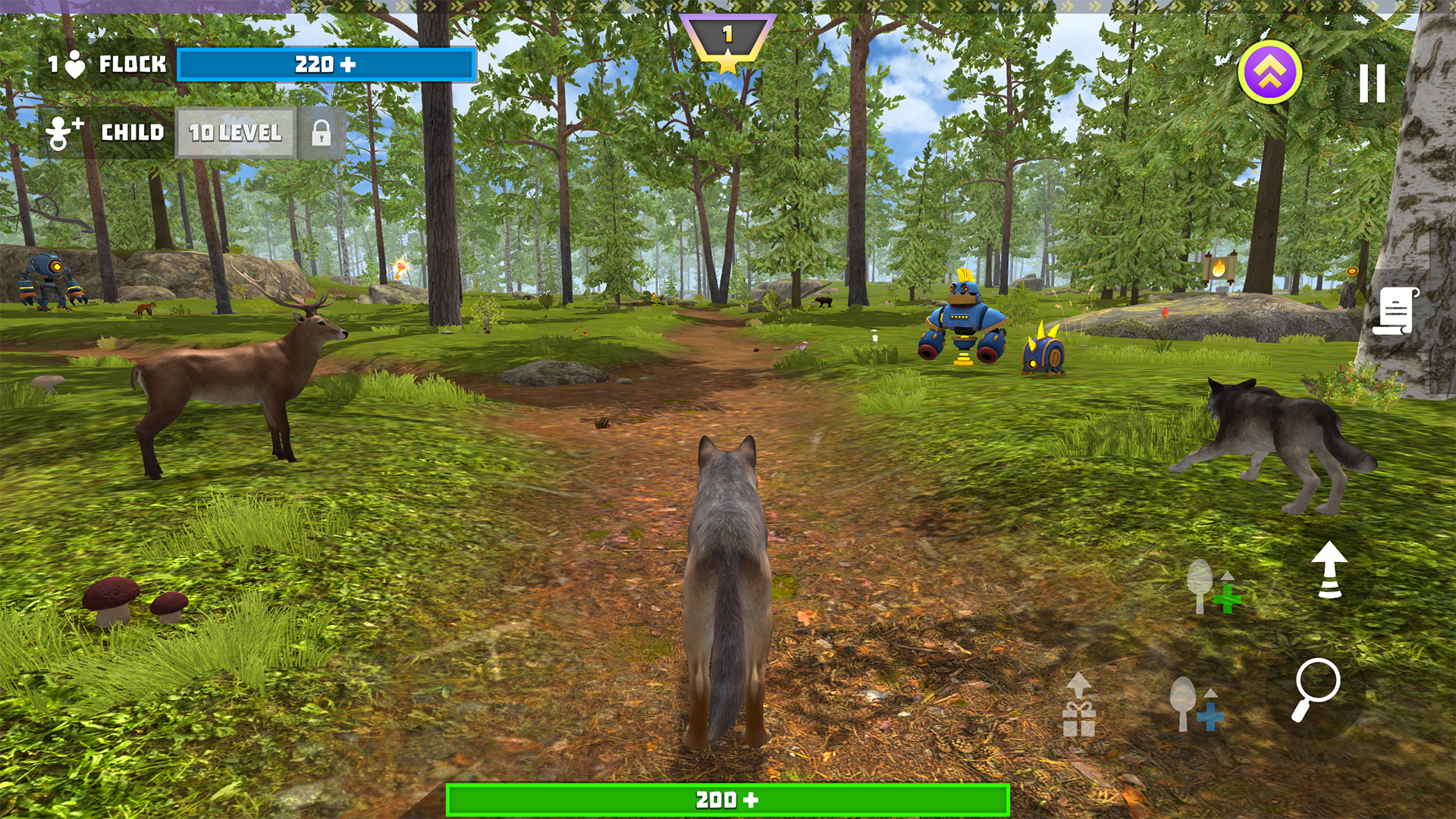اسکرین شات 1 بازی Wolf Hero: Animals vs Robots