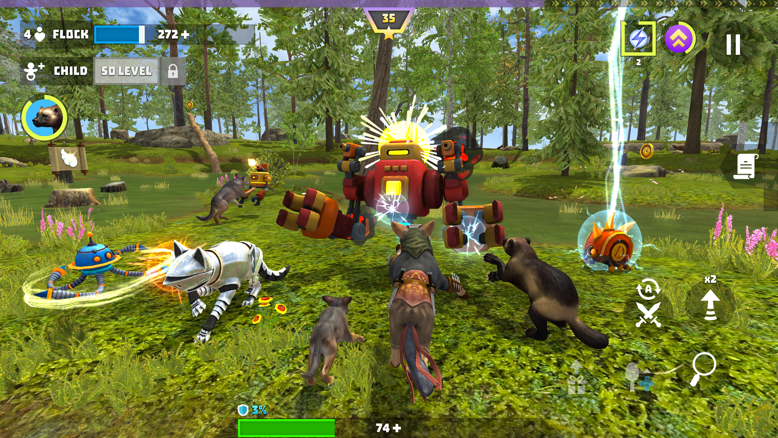 اسکرین شات 5 بازی Wolf Hero: Animals vs Robots