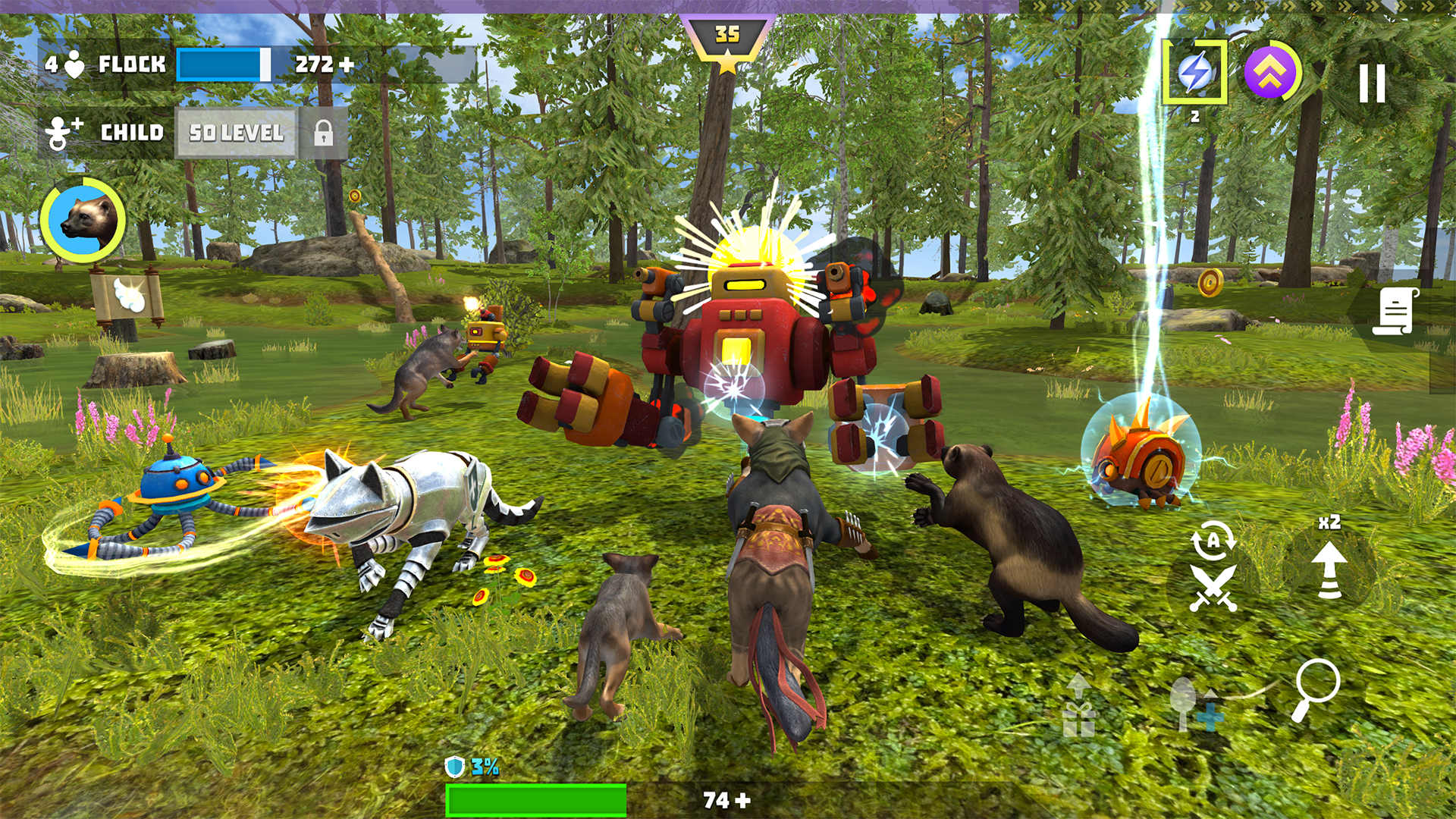اسکرین شات 4 بازی Wolf Hero: Animals vs Robots