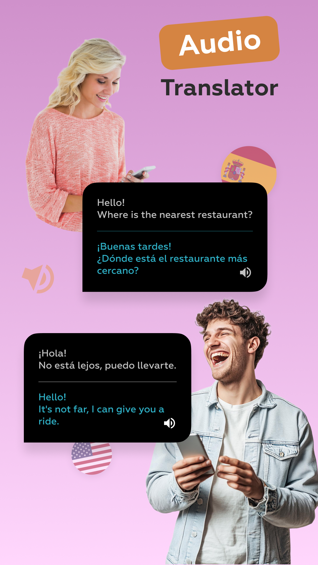 اسکرین شات 3 برنامه AI Voice Translator: Translate