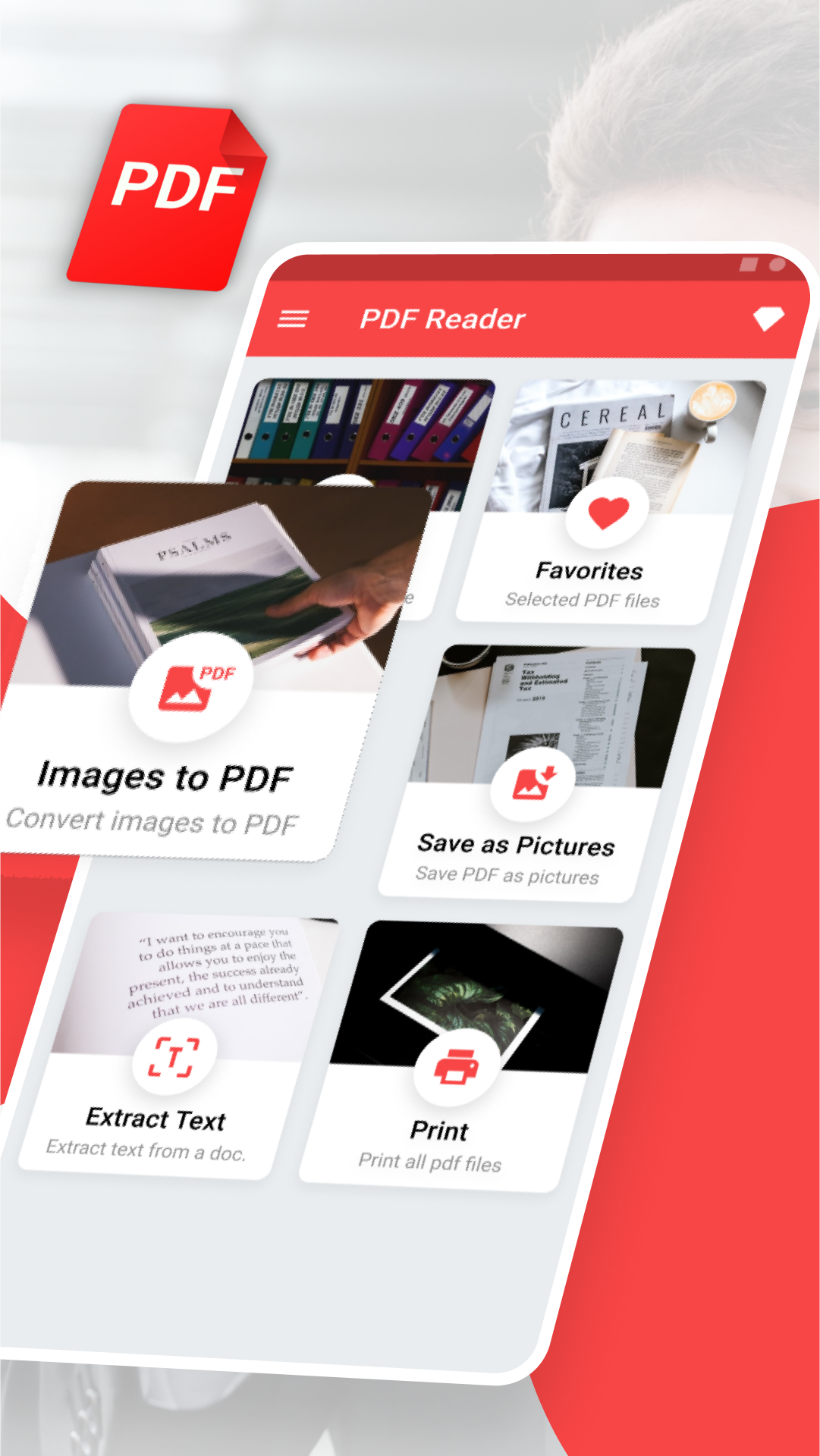 اسکرین شات 2 برنامه PDF Reader: converter files
