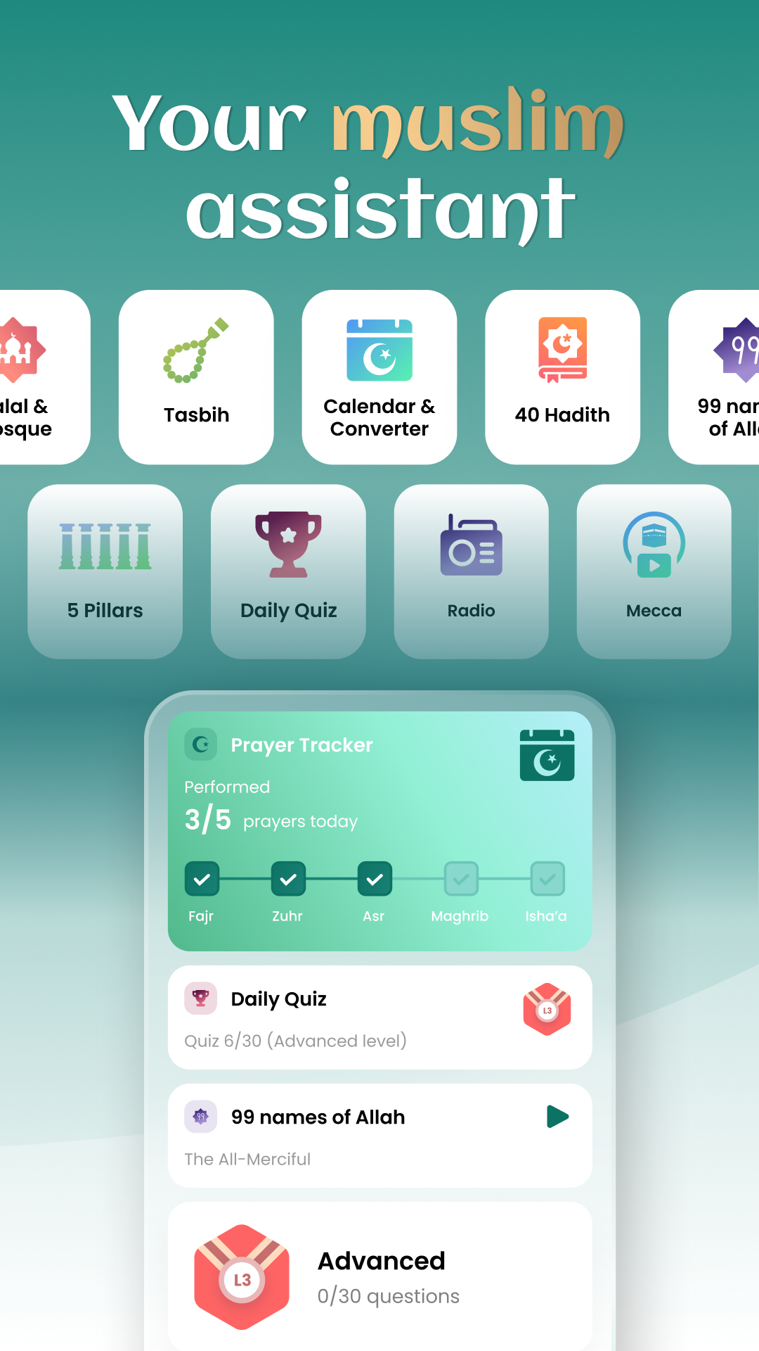 اسکرین شات 8 برنامه Prayer Times - Azan Pro Muslim