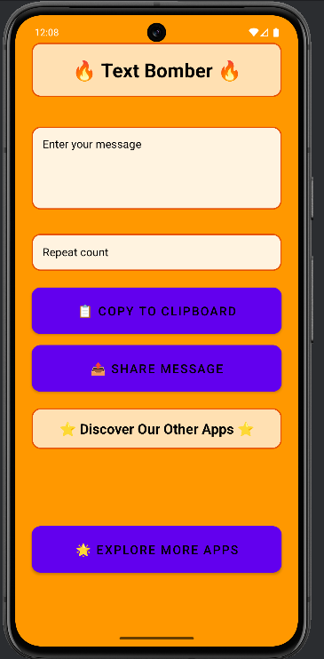 اسکرین شات 2 برنامه Text Bomber – Copy & Share