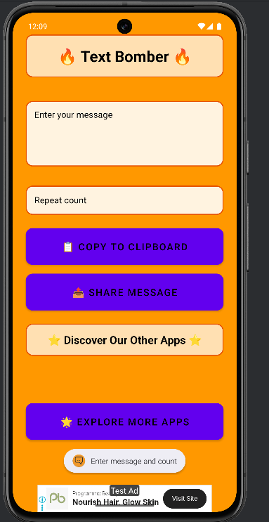 اسکرین شات 3 برنامه Text Bomber – Copy & Share
