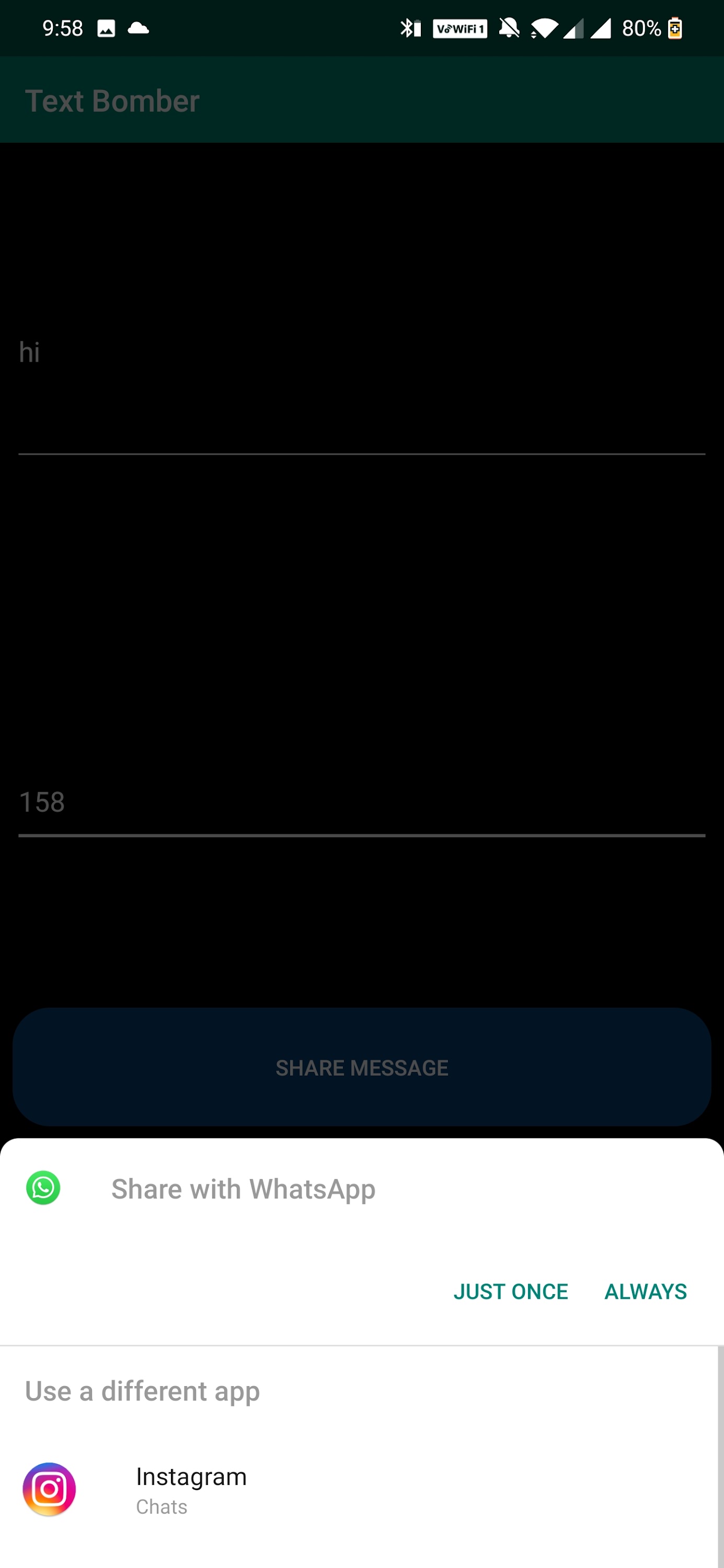 اسکرین شات 2 برنامه Text Bomber