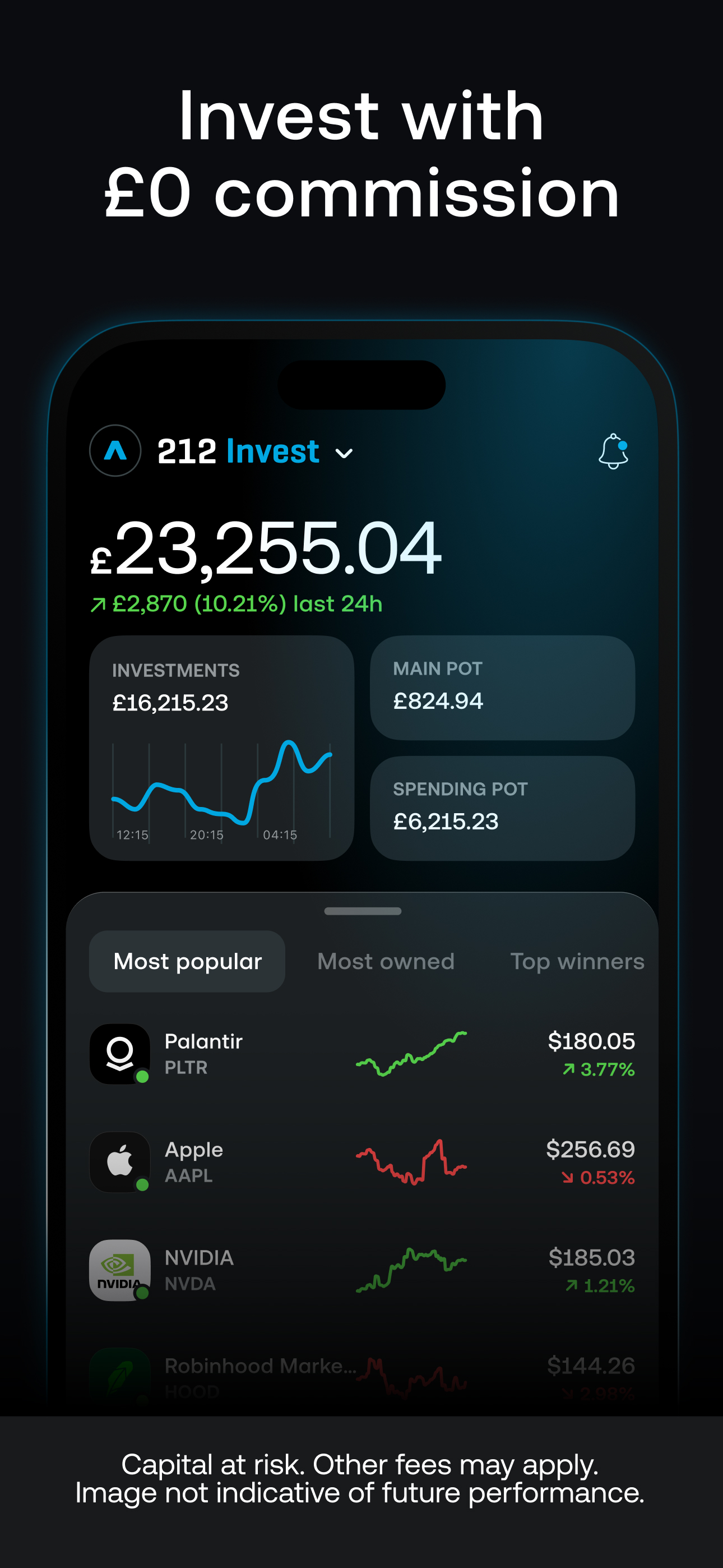 اسکرین شات 1 برنامه Trading 212: Stocks, ETFs, ISA